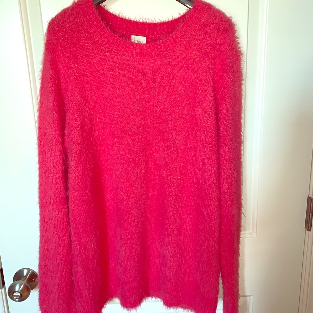 Hot Pink Girly Fuzzy Sweater